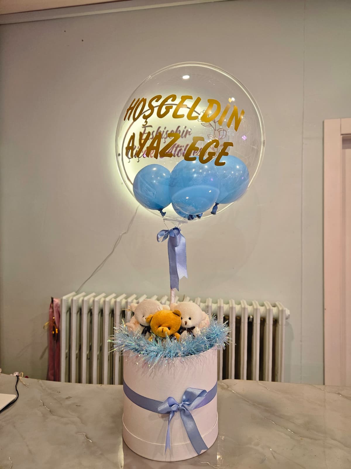 Hoş Geldin Aranjmanı - Balonlu ve Yazılı